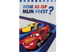 Uitnodiging Cars 14x10cm