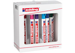 Viltstift edding 400 rond 1mm met houder assorti set à 10 stuks