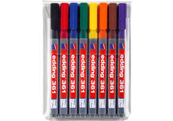 Viltstift edding 361 whiteboard rond 1mm assorti set à 8 stuks