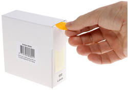 Etiket Rillprint 25mm 500st op rol fluor oranje