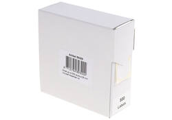 Etiket Rillprint 25mm 500st op rol wit