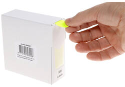 Etiket Rillprint 25mm 500st op rol fluor geel