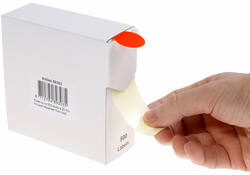 Etiket Rillprint 25mm 500st op rol fluor rood
