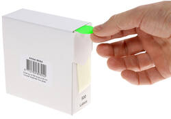Etiket Rillprint 25mm 500st op rol fluor groen