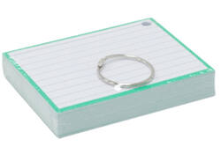 Flashcards A7 Groen incl. clipring
