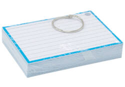 Flashcards A7 Blauw incl. clipring