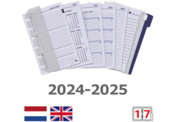 Organizer Kalpa Pocket inclusief agenda 2024-2025 7dagen/2pagina's slangenprint bruin