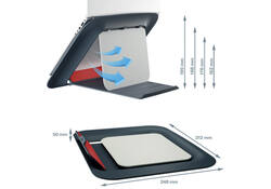 Laptopstandaard Leitz Ergo Cosy grijs