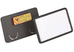 Badge Durable clip card met magneet 40x75mm zwart