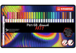 Brushstift STABILO Pen 568/30 Arty assorti blik à 30 stuks