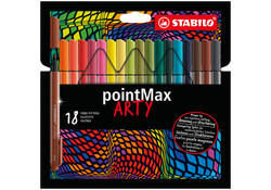 Viltstift STABILO pointMax 488/18 Arty medium assorti etui à 18 stuks