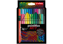 Viltstift STABILO pointMax 488/24 Arty medium assorti etui à 24 stuks