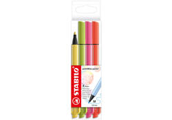 Viltstift STABILO pointMax 488/4 medium assorti pastel etui à 4 stuks