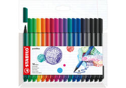 Viltstift STABILO pointMax 488/18 medium assorti etui à 18 stuks