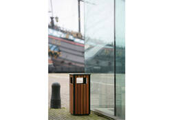 Afvalbak Vepa Bins voor buiten 36l zwart/houtlook