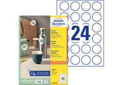 Etiket Avery Zweckform L3415 rond 40mm wit