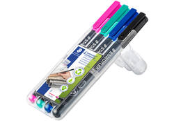 Viltstift Staedtler Lumocolor 318 permanent F set à 4 kleuren