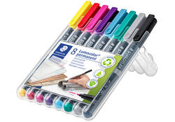 Viltstift Staedtler Lumocolor 317 permanent M set à 8 kleuren