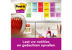 Memoblok Post-it 654 Super Sticky 76x76mm 4+2 gratis Carnival