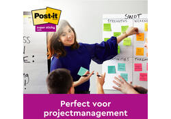 Memoblok Post-it 654 Super Sticky 76x76mm 4+2 gratis Carnival