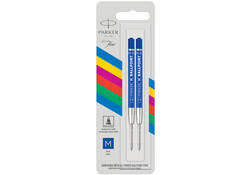 Balpenvulling Parker Economic medium blauw blister à 2 stuks