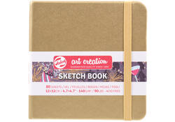 Schetsboek Talens Art Creation goudgeel 12x12cm 140gr 80vel