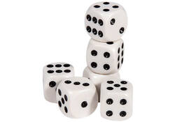 Dobbelstenen Clown Games blister à 6 stuks