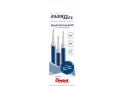 Gelschrijvervulling Pentel LR7 Energel medium blauw set à 3 stuks