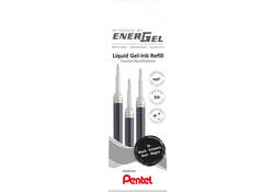 Gelschrijvervulling Pentel LR7 Energel medium zwart set à 3 stuks