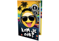 Uitnodiging Tropical DJ 17x14.2cm