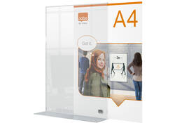 Infobord Nobo Premium Plus A4 acryl vrijstaand