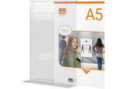 Infobord Nobo Premium Plus A5 acryl vrijstaand