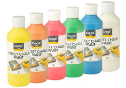 Stoepkrijtverf Creall Chalk Paint 6 kleuren à 250ml
