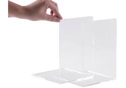 Boekensteun MAUL acryl 12x12x17cm set 2 glashelder