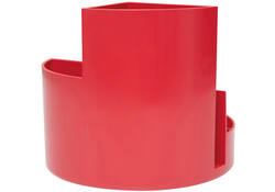 Pennenkoker MAULroundbox Blauwe Engel recycled 6 vaks rood