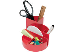 Pennenkoker MAULroundbox Blauwe Engel recycled 6 vaks rood