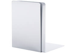 Boekensteun MAUL aluminium 16x15x21cm set 2 zilver