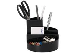 Pennenkoker MAULroundbox Blauwe Engel recycled 6 vaks zwart