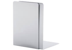 Boekensteun MAUL aluminium 12x12x17.5cm set 2 zilver