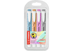 Markeerstift STABILO Swing cool 275/4 pastel assorti etui à 4 stuks