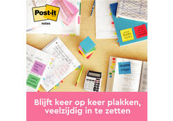 Memoblok Post-it 655 76x127mm gelijnd roze