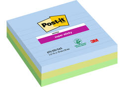 Memoblok Post-it 675-3 Super Sticky 101x101mm Oasis