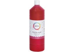 Plakkaatverf Qrea rood 1000ml