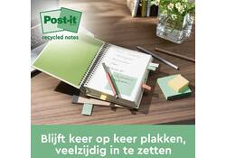 Memoblok Post-it 654 RSS12COL 76x76mm recycled colour notes pastel