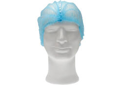 Haarnet CMT clip non-woven L 53cm met detectie strip PP blauw