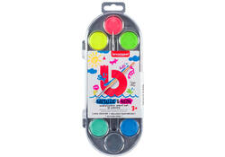 Waterverf Bruynzeel inclusief penseel set á 12 metallic- en neonkleuren