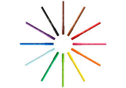 Kleurstift BicKids Visa fijn assorti etui à 12 stuks