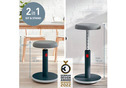 Actieve zit-sta kruk Leitz Ergo Cosy grijs