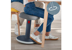 Actieve zit-sta kruk Leitz Ergo Cosy grijs
