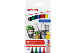 Viltstift edding 3000 rond 1.5-3mm set à 5 basiskleuren